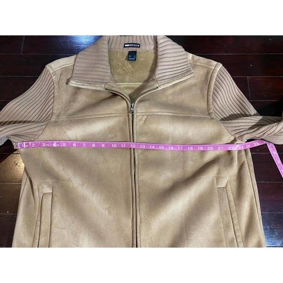 Vintage Claiborne Jacket Women Size L Tan Fall Spring Casual - Picture 5 of 10